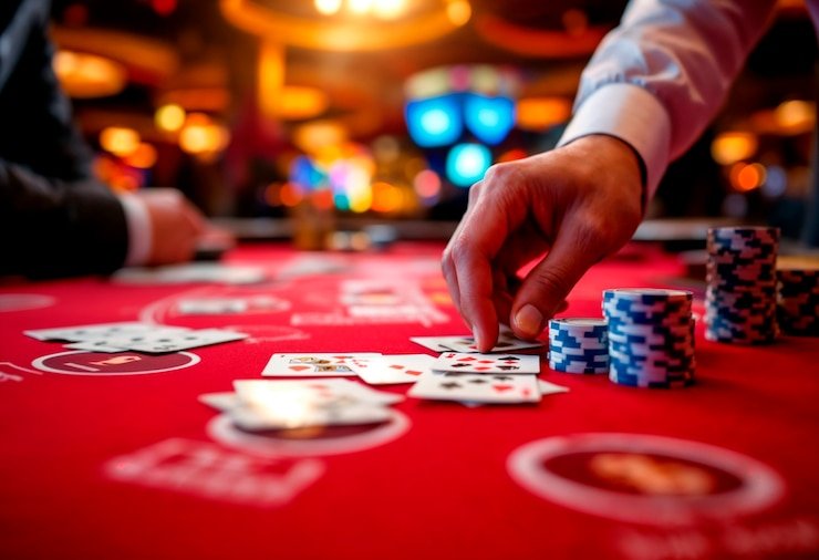 Meja Bandar Poker mega138 dengan dealer profesional dan antarmuka taruhan yang jelas